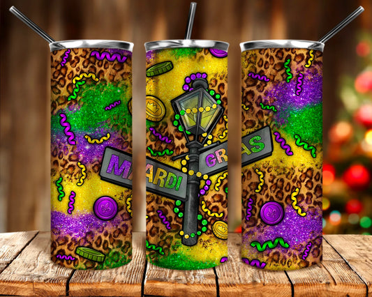 Mardi Gras street lights -20oz Skinny Tumbler (Copy)