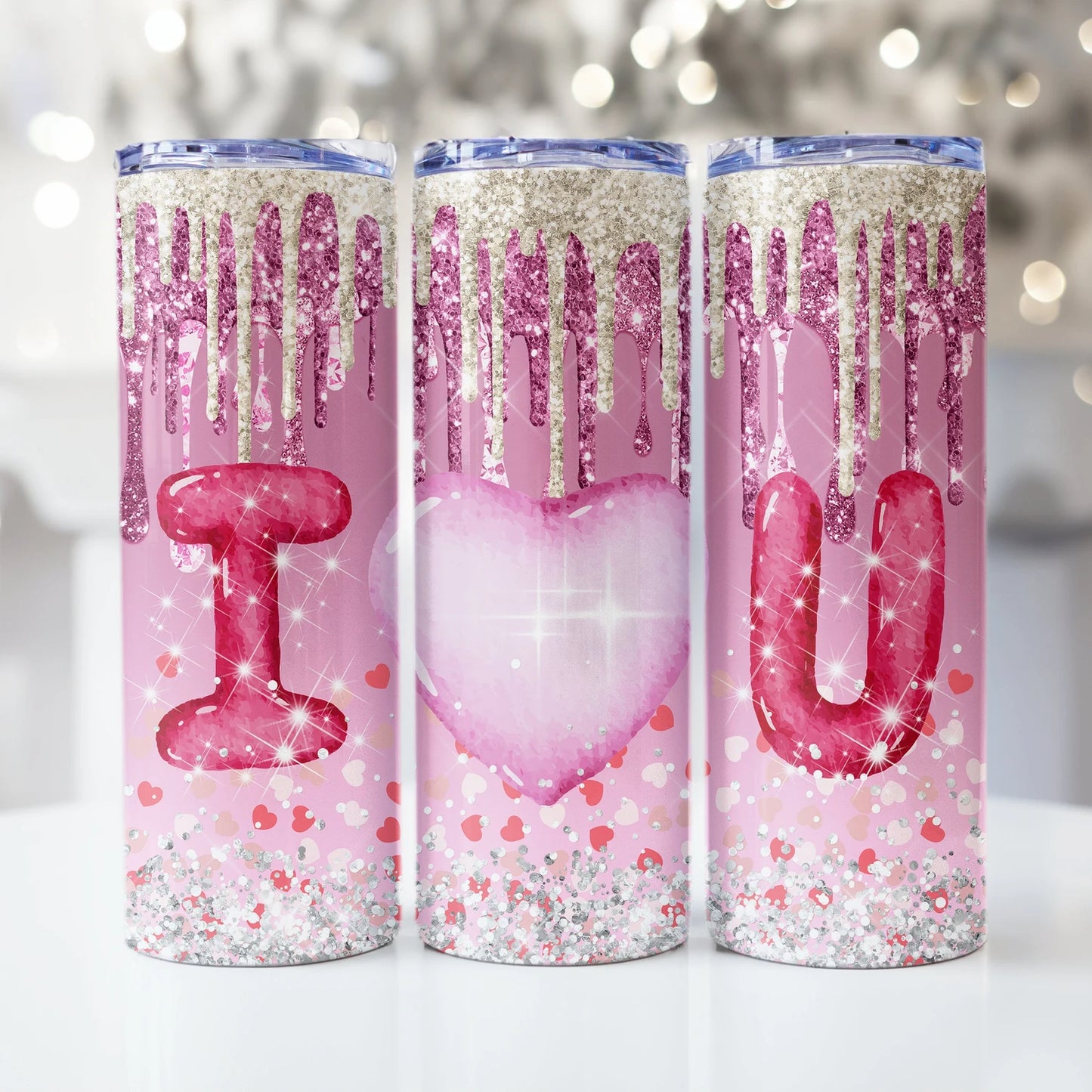 I love You (Valentine’s )-Tumbler Wrap -20oz Skinny Tumbler