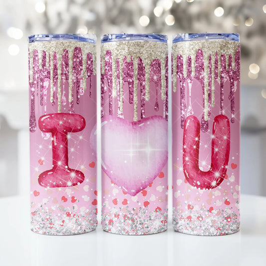 I love You (Valentine’s )-Tumbler Wrap -20oz Skinny Tumbler