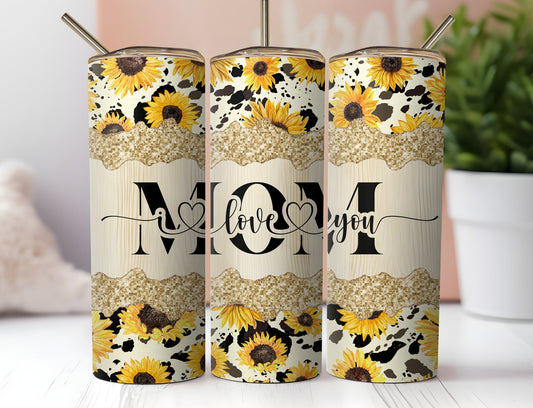 Mom Sunflower -20oz Skinny Tumbler