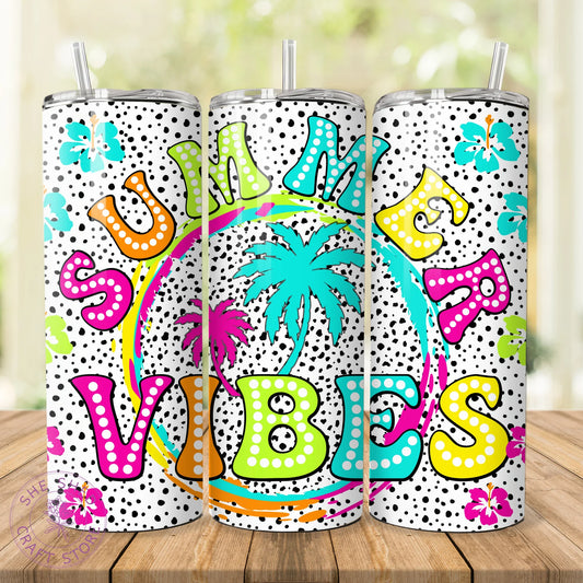 Summer Vibes 20oz Skinny Tumbler