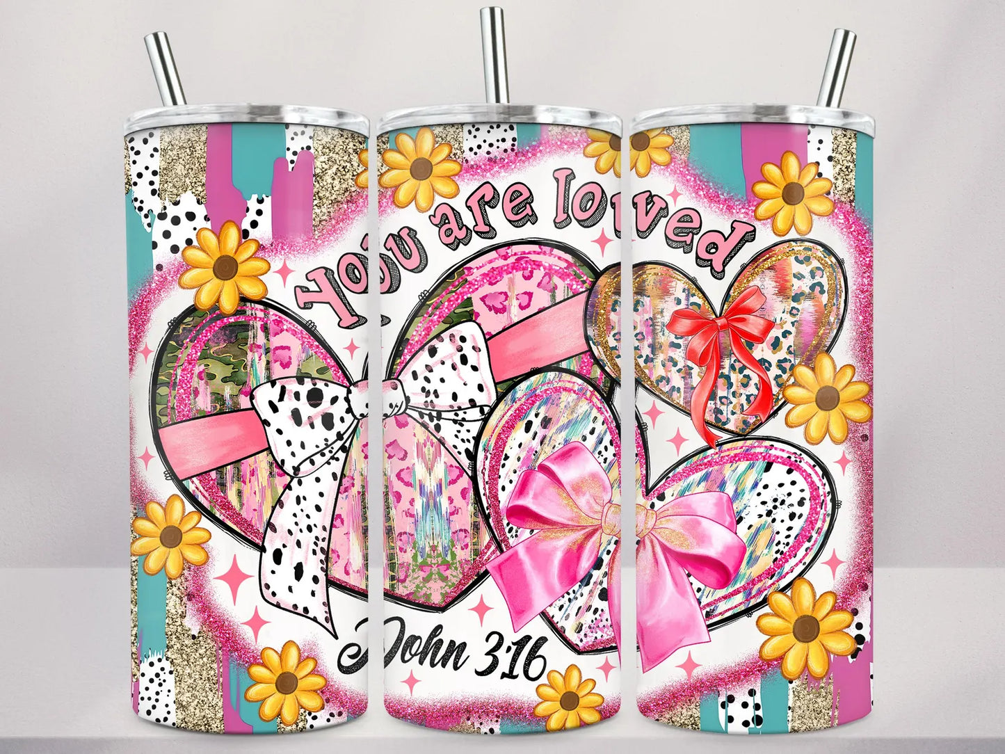 You are loved john 3:16-20oz Skinny Tumbler