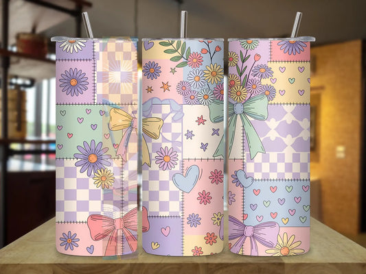 Floral Coquette 20oz Skinny Tumbler