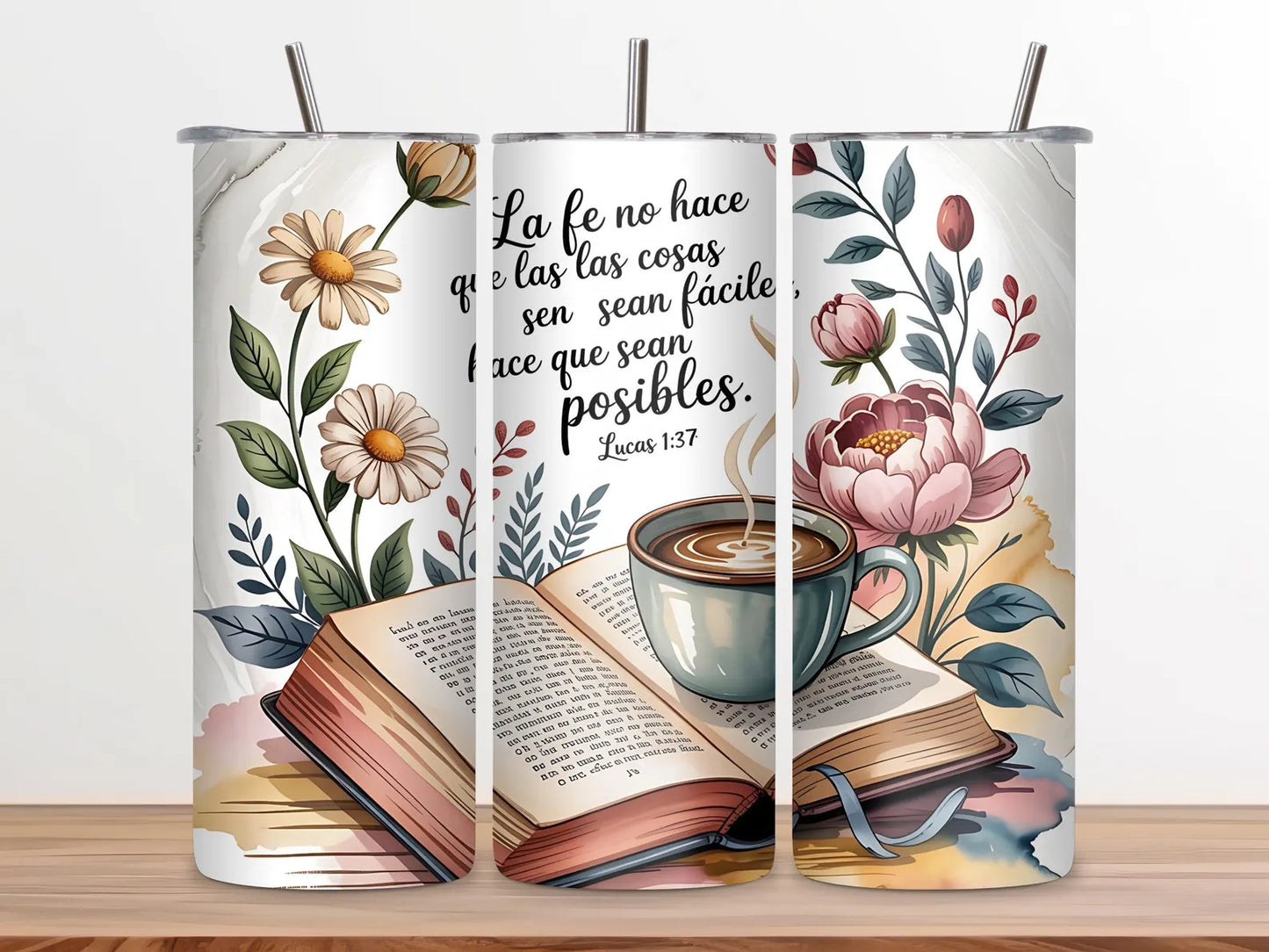 Spanish Bible Verse, Lucas 1:37- Journal UV DTF DECAL