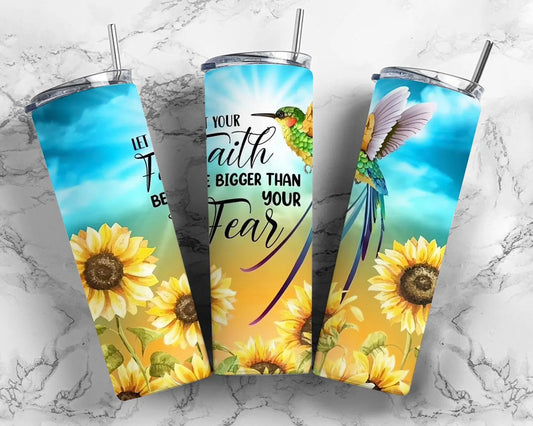 Faith Over Fears -20oz Skinny Tumbler