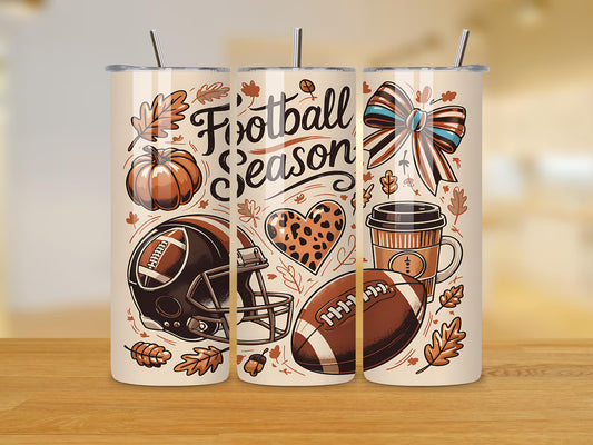 Football Season-20oz Skinny Tumbler
