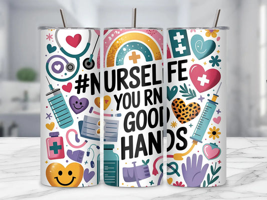 Nurse Life 20oz Skinny Tumbler