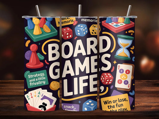 Board games life-20oz Skinny Tumbler