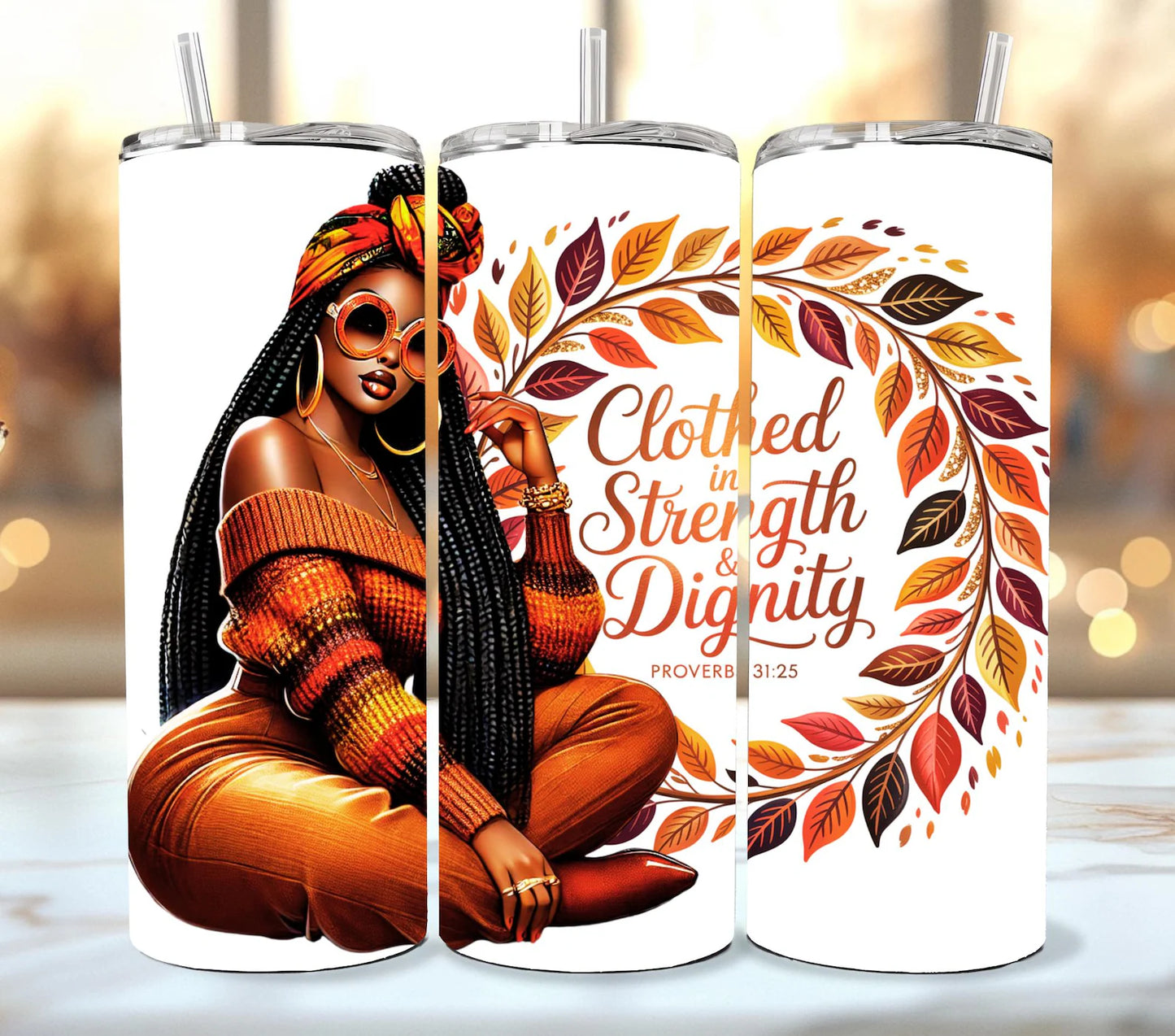 Clothes in strength -20oz Skinny Tumbler