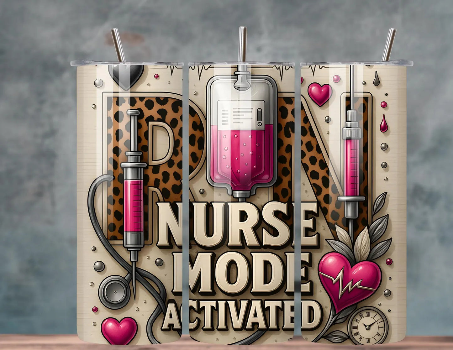 Nurse Mode Activated-20oz Skinny Tumbler