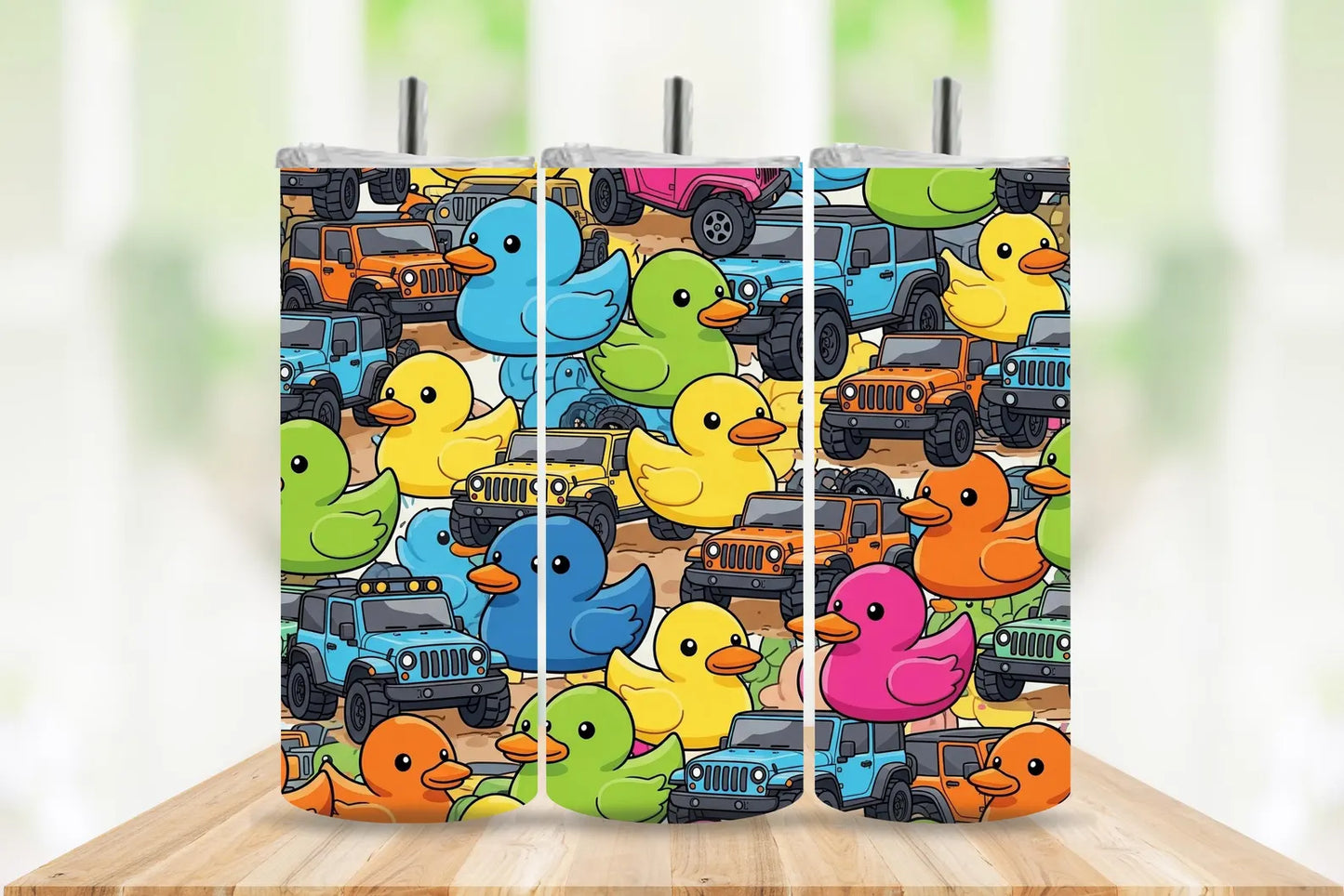 Cute Duck Offroad -20oz Skinny Tumbler