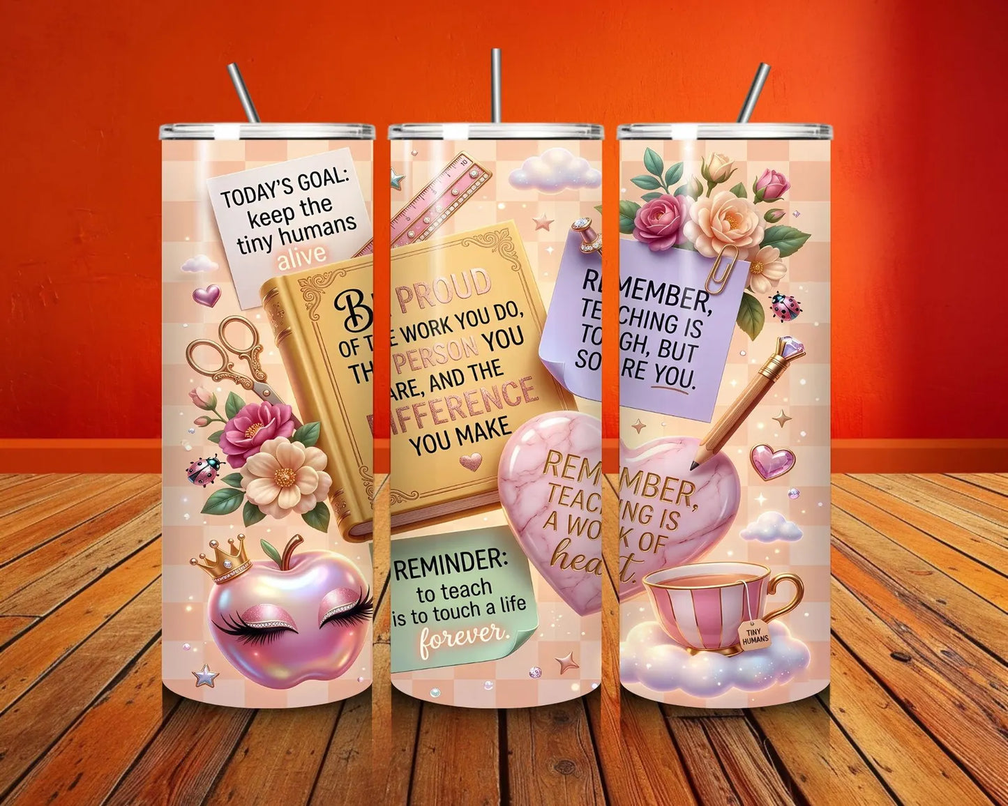 Teacher Affirmations3:16-20oz Skinny Tumbler