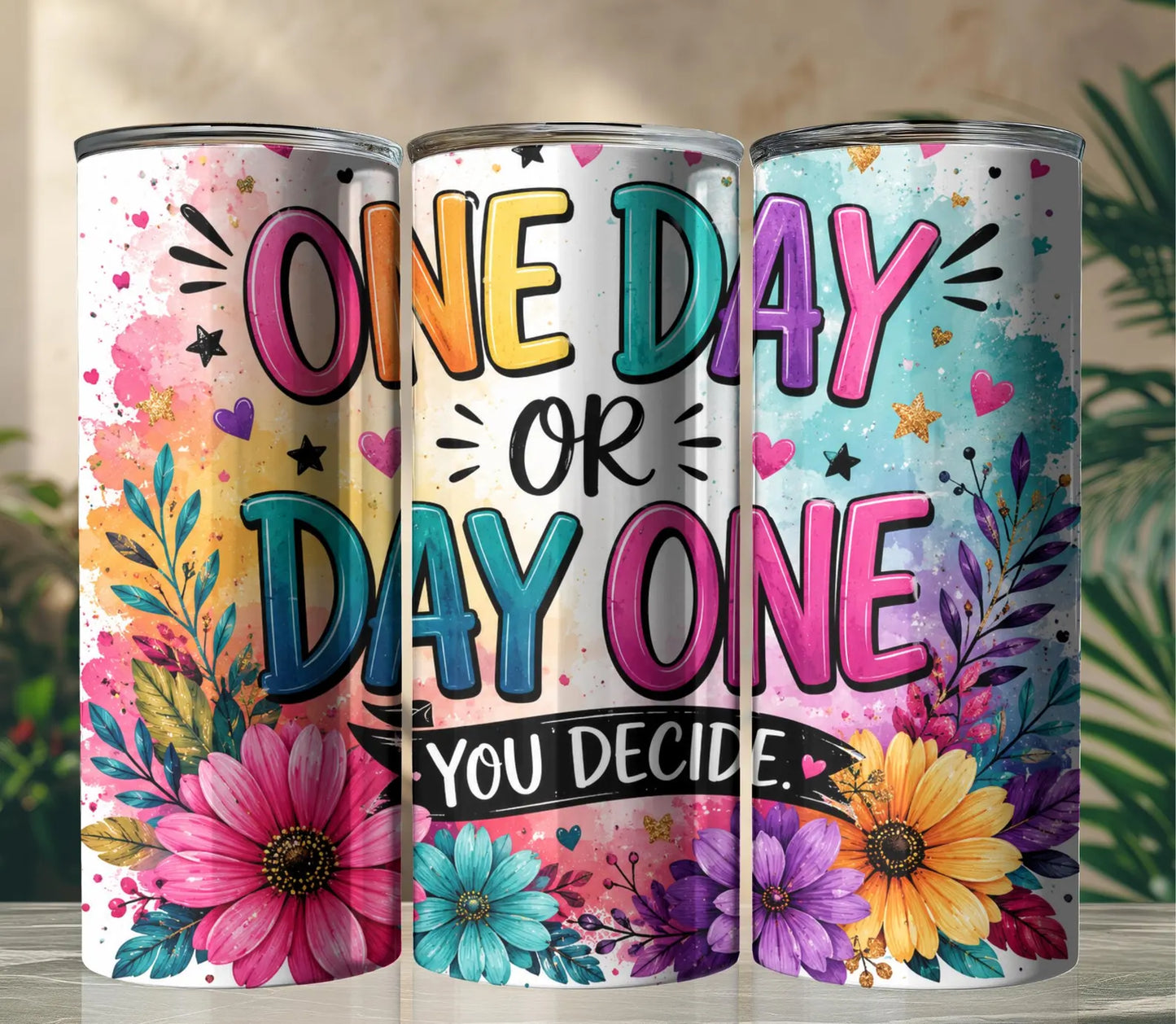 One Day or Day One -20oz Skinny Tumbler