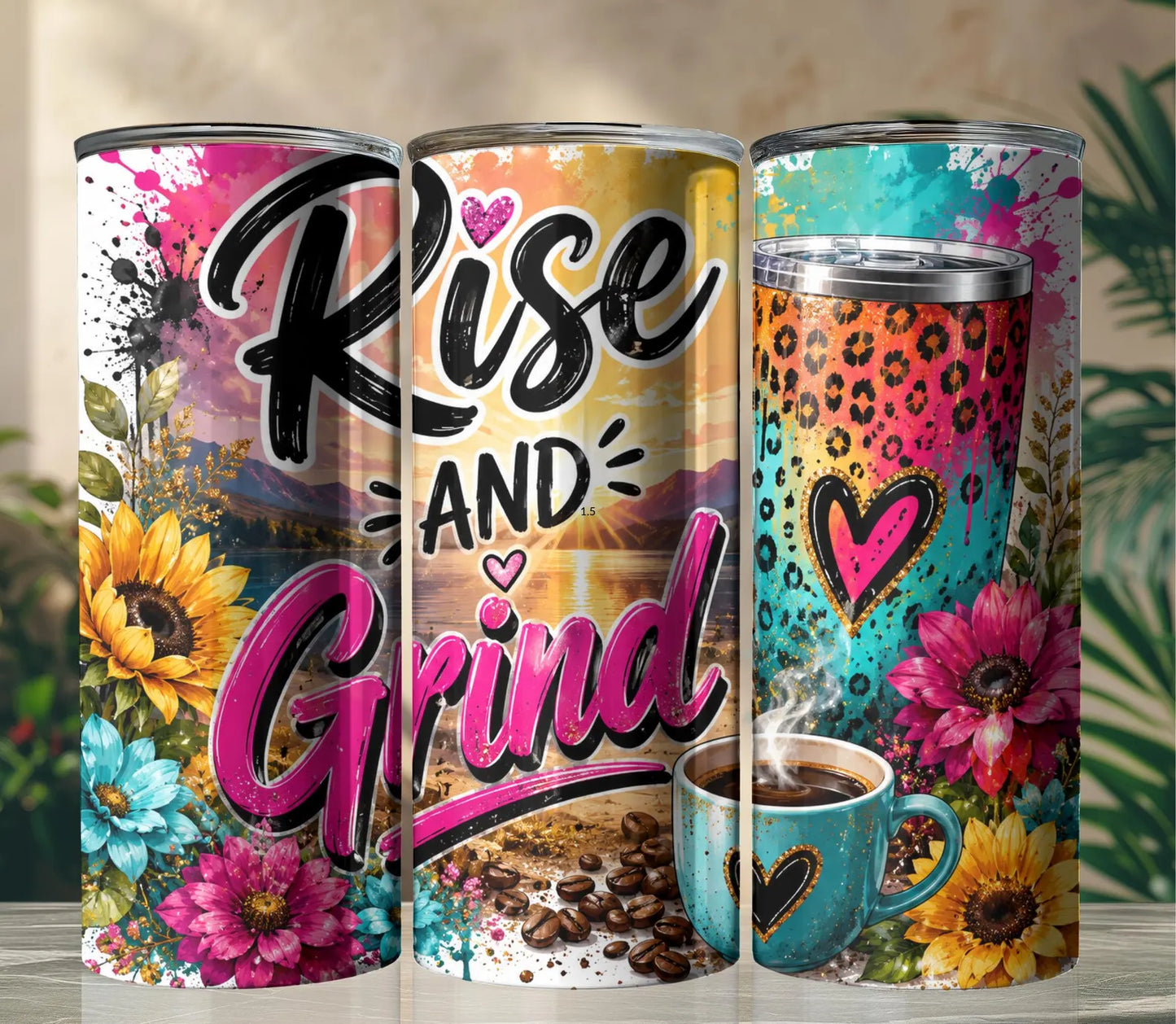 Rise and Grind-20oz Skinny Tumbler