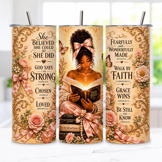 God says i am strong -20oz Sublimation