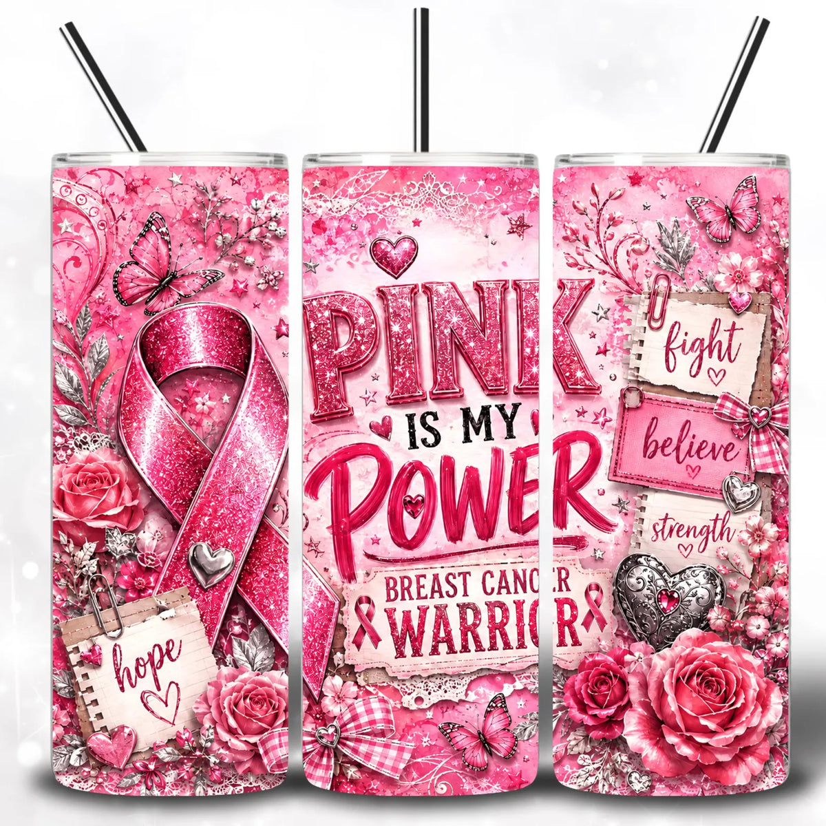Pink Power-20oz Skinny Tumbler