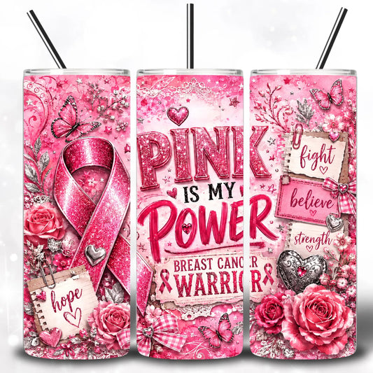 Pink Power-20oz Skinny Tumbler