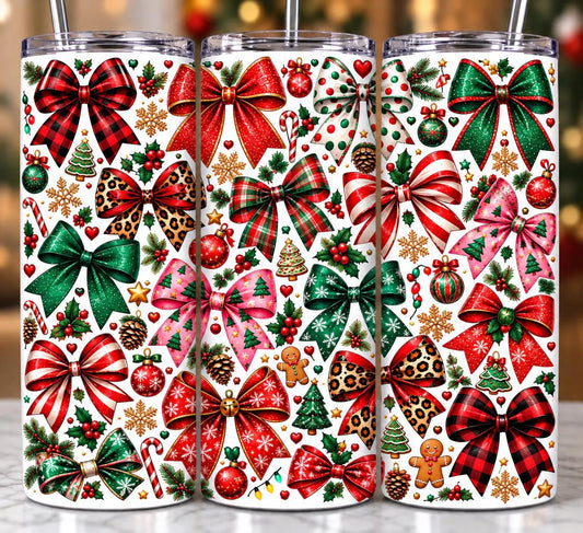 Ribbons Bows -20oz Skinny Tumbler
