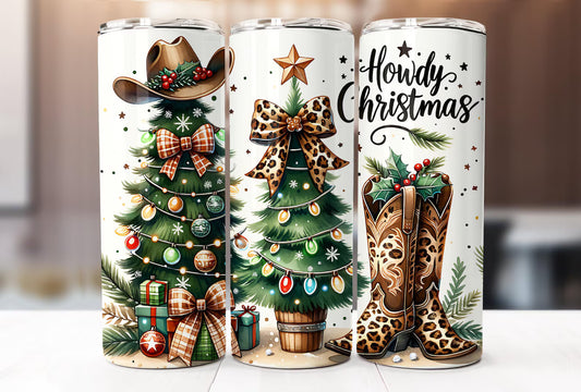 Howdy Christmas  -20oz Skinny Tumbler